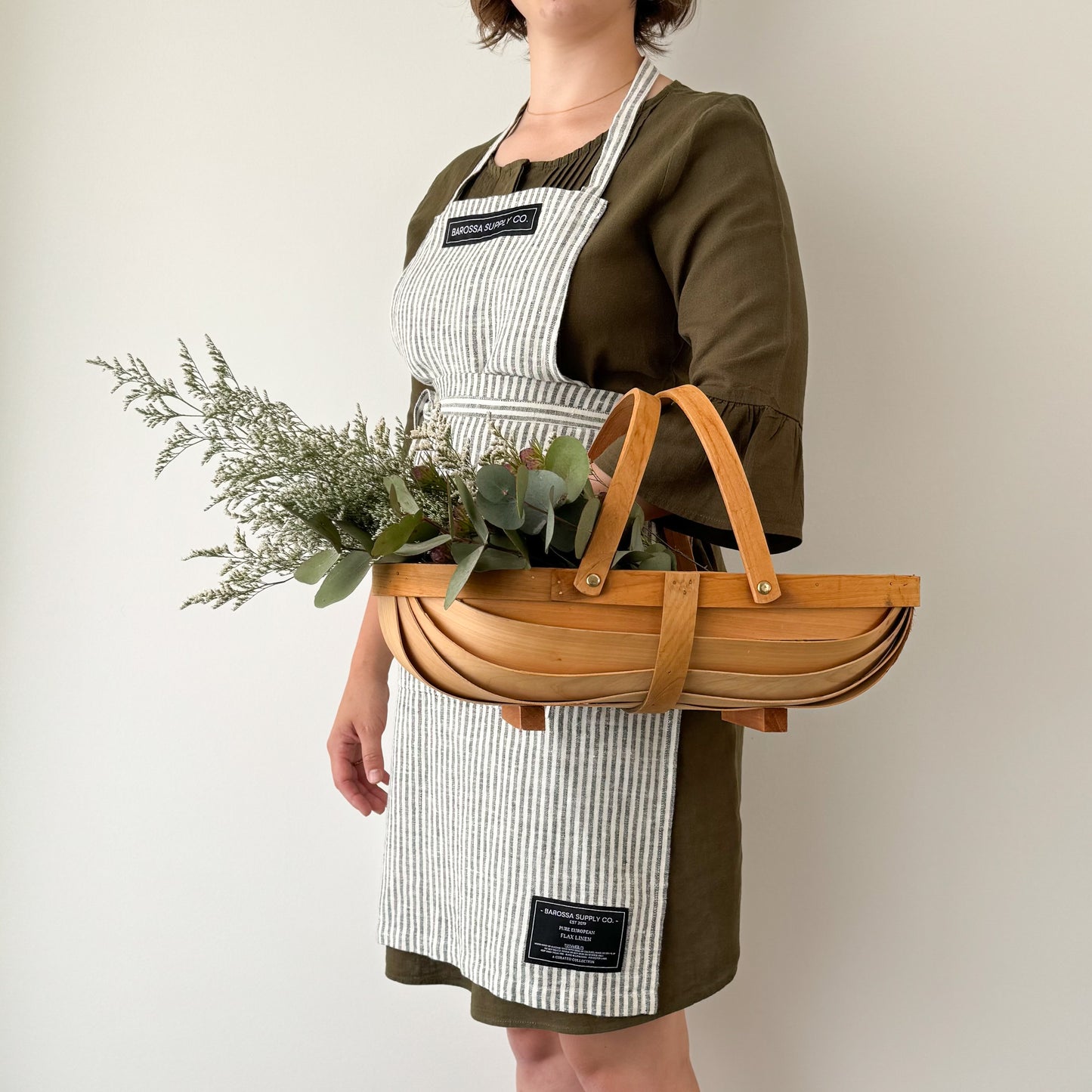 Grey & White Stripe - Everyday Apron