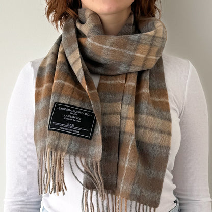 Buchanan Natural - Scottish Tartan Lambswool Scarf