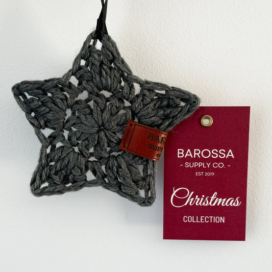 Crochet Star Ornament - Sage