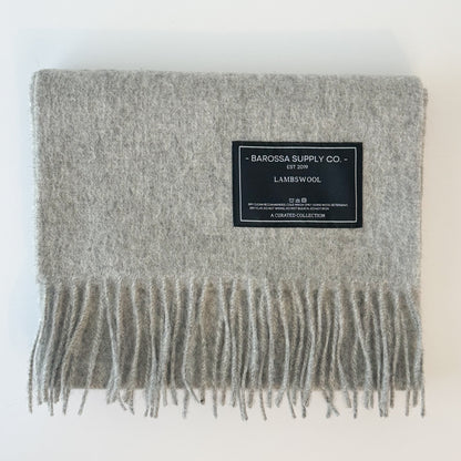 Light Grey - Lambswool Scarf