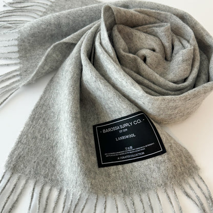 Light Grey - Lambswool Scarf