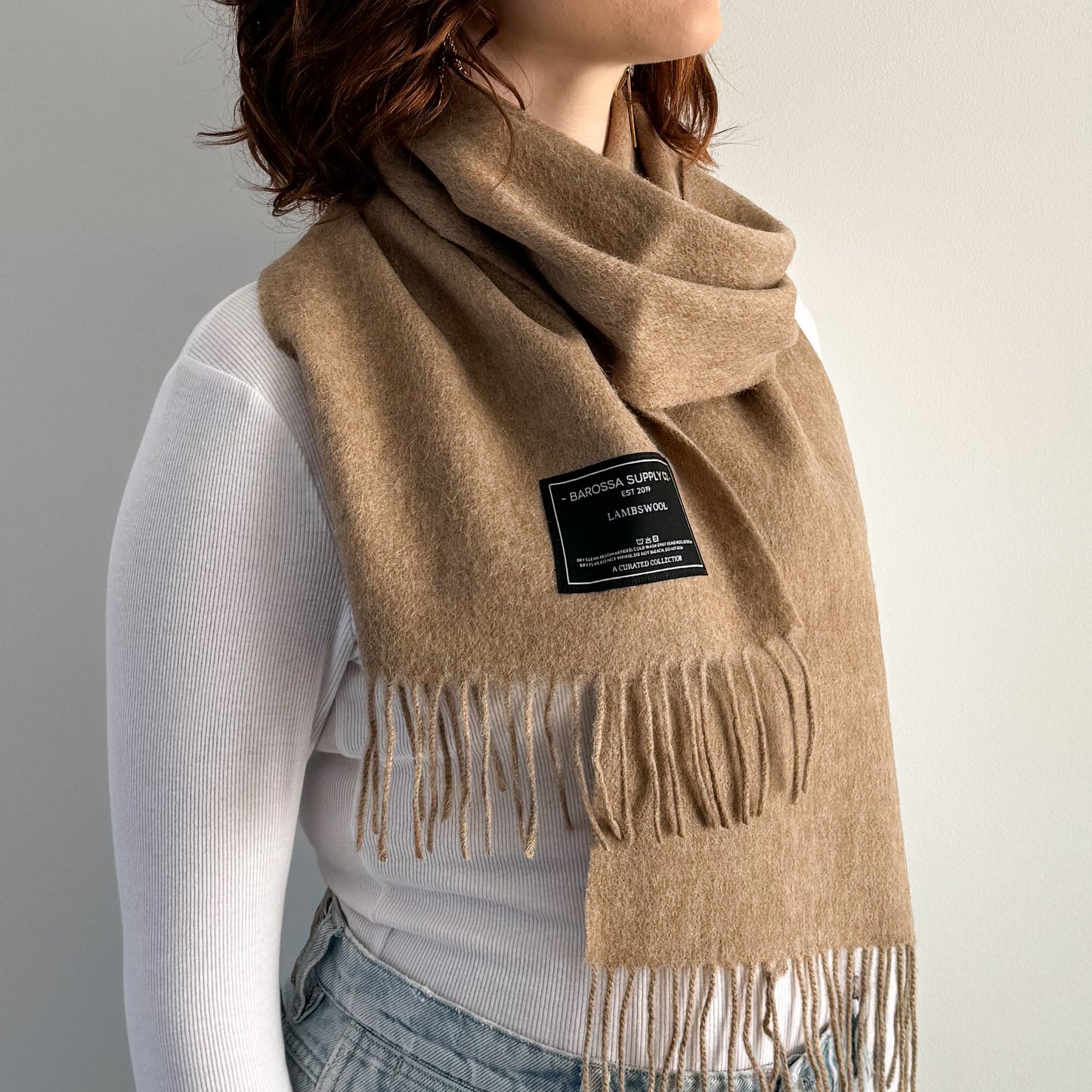 Camel - Lambswool Scarf