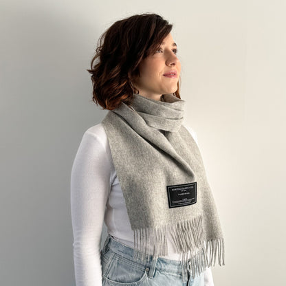 Light Grey - Lambswool Scarf