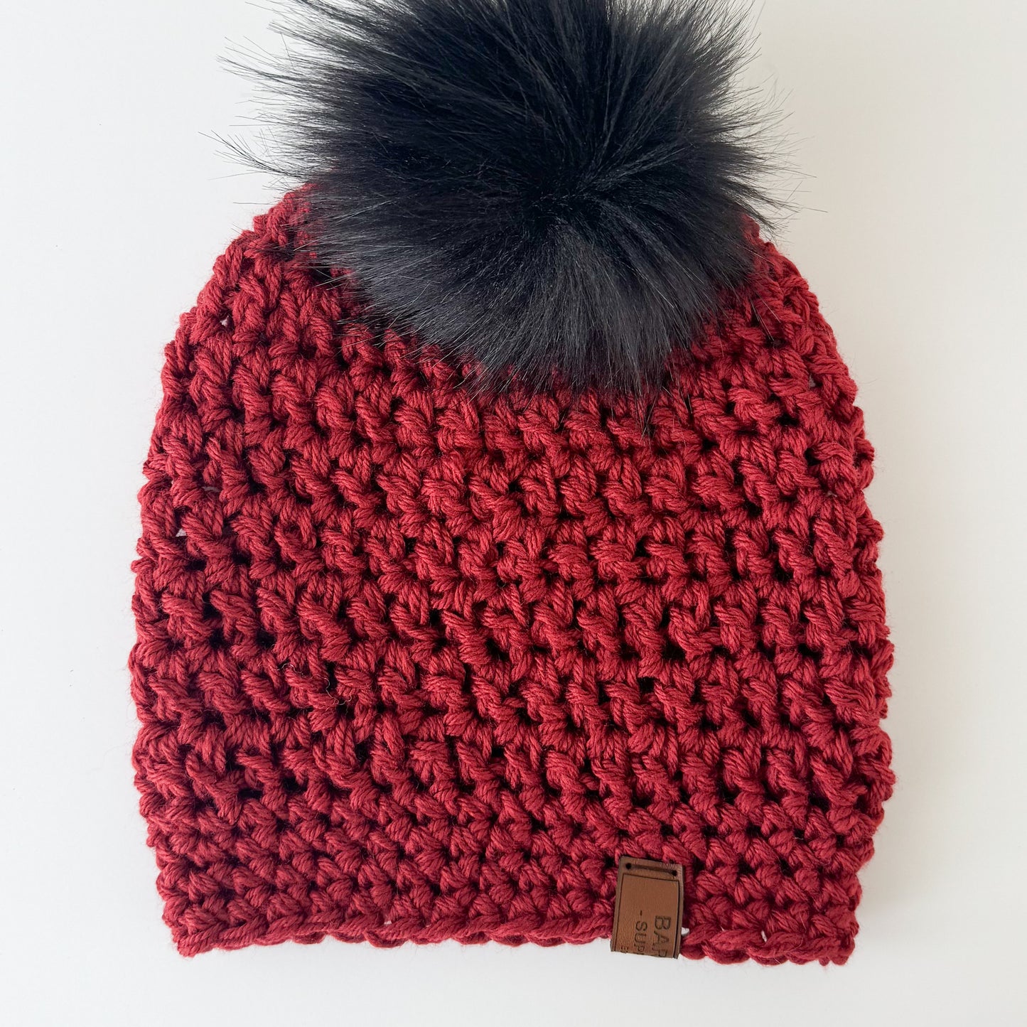 New Season Crochet Pom Pom Beanie - Wool Blend