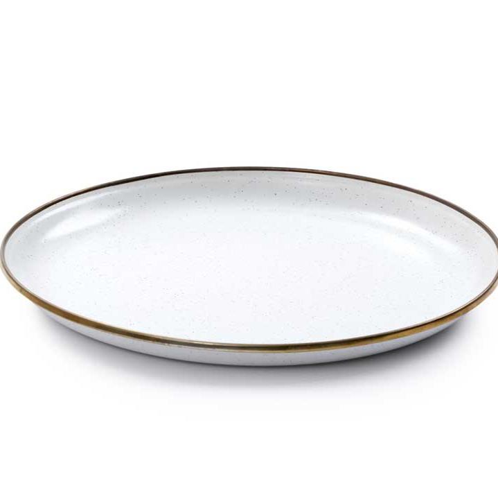 Eggshell Deep Enamel Plate (Set of 2) Barebones