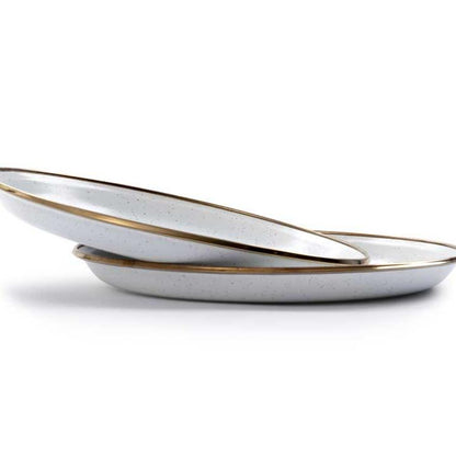 Eggshell Enamel Salad Plate (Set of 2) - Barebones