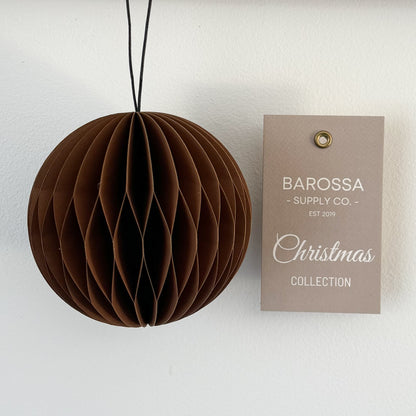 Paper Sphere Ornament - Chocolate