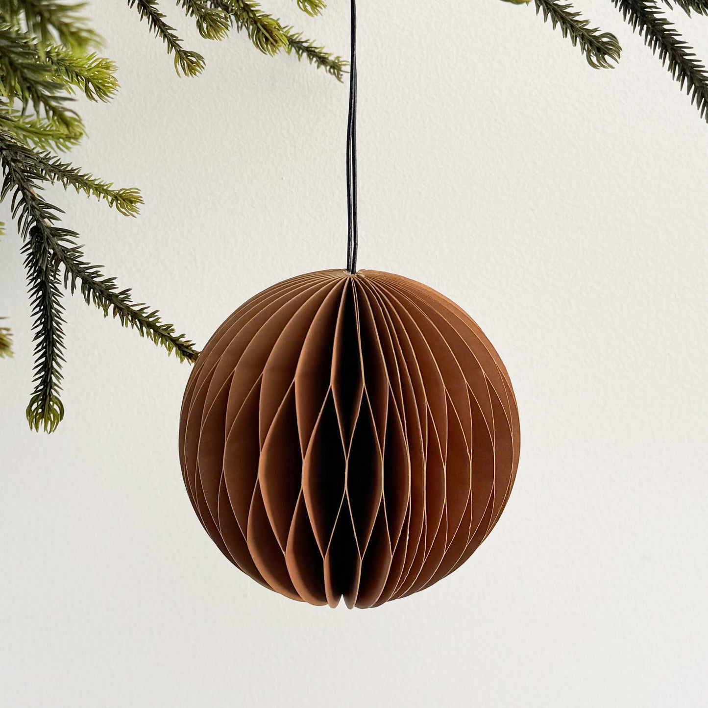 Paper Sphere Ornament - Latte