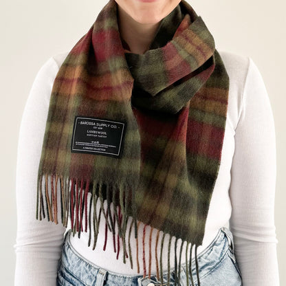 Buchanan Autumn- Scottish Tartan Lambswool Scarf