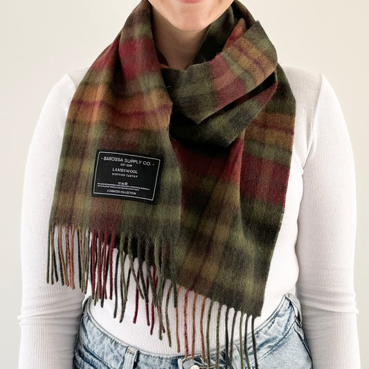 Buchanan Autumn- Scottish Tartan Lambswool Scarf