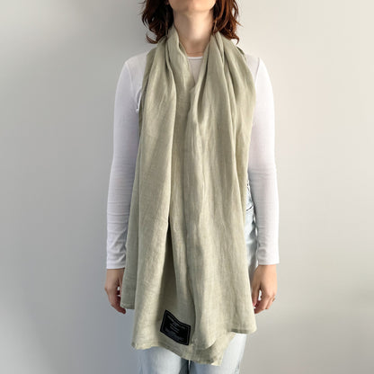 Pistachio Linen Scarf