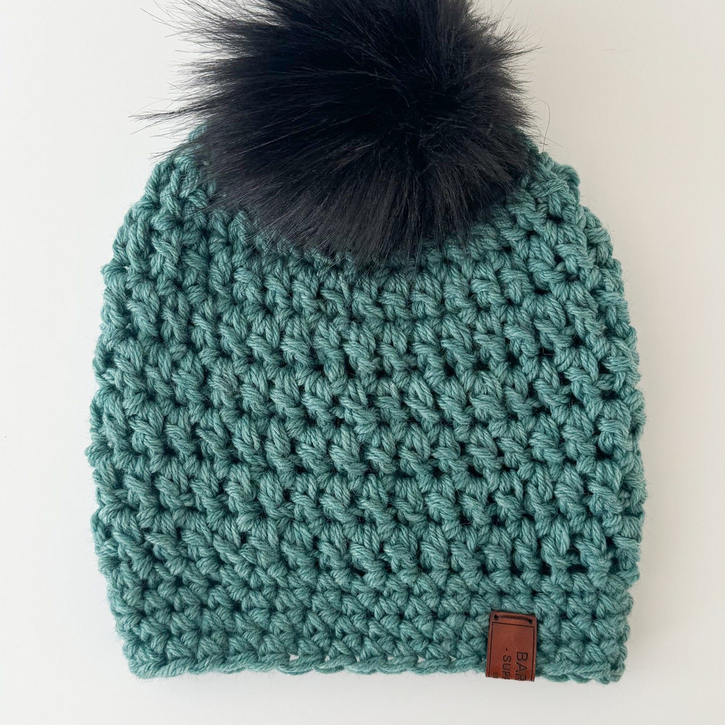 New Season Crochet Pom Pom Beanie - Wool Blend
