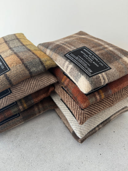 Recycled Wool Blend Scottish Tartan Heat Pack - Stewart Royal Antique.