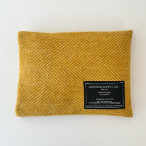 Herringbone Wool Blend Heat Pack - Mustard