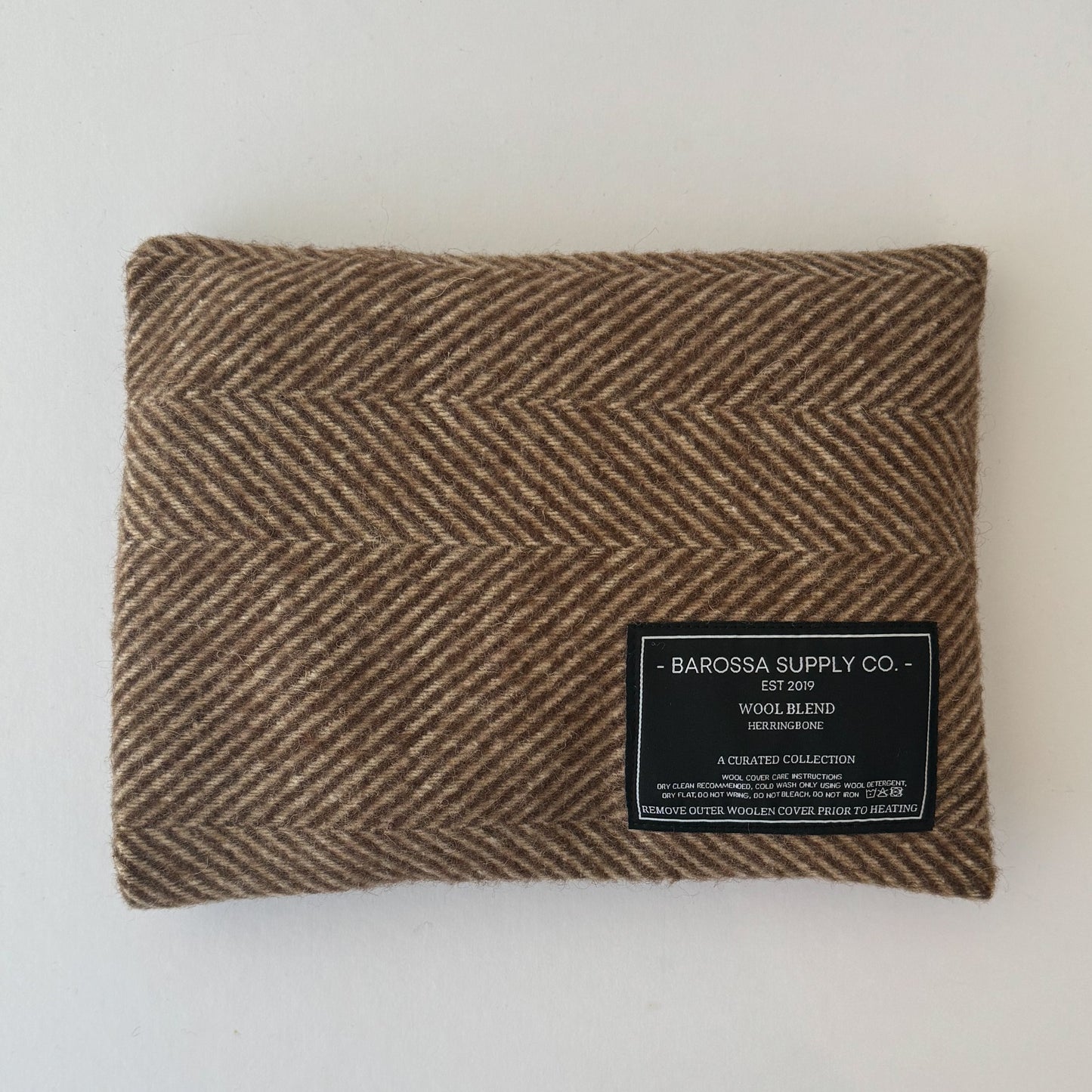 Herringbone Wool Blend Heat Pack - Chocolate