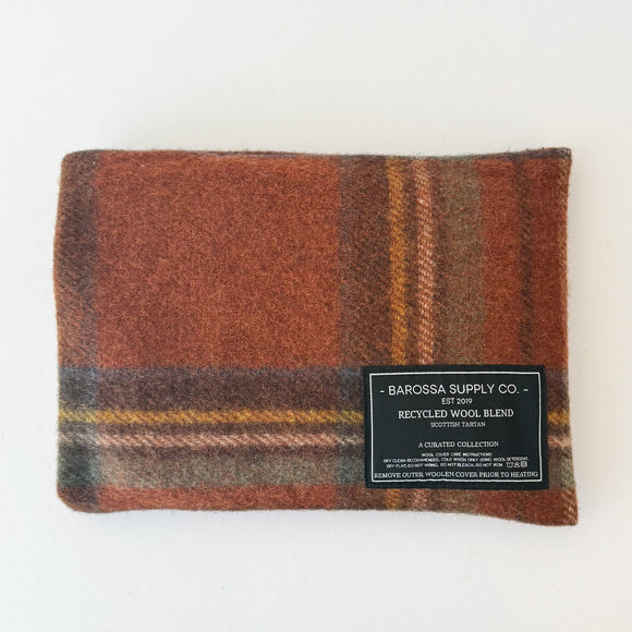 Recycled Wool Blend Scottish Tartan Heat Pack - Stewart Royal Antique.
