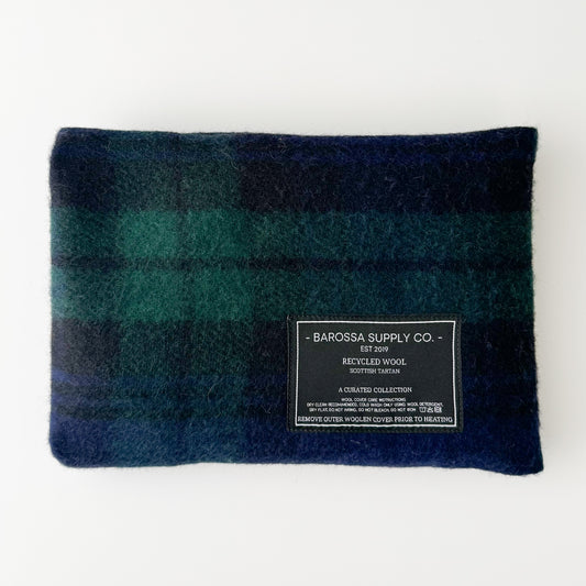 Recycled Wool Blend Scottish Tartan Heat Pack - Black Watch