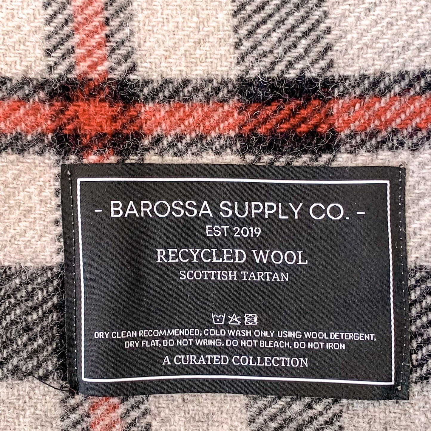 Thomson Grey - Recycled Wool Blend Scottish Tartan Blanket