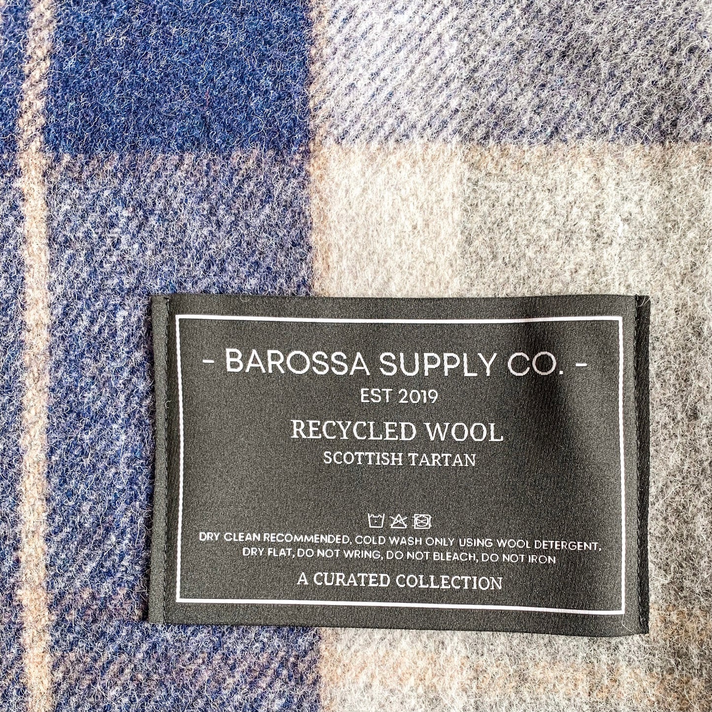 Bannockbane Silver - Recycled Wool Blend Scottish Tartan Blanket