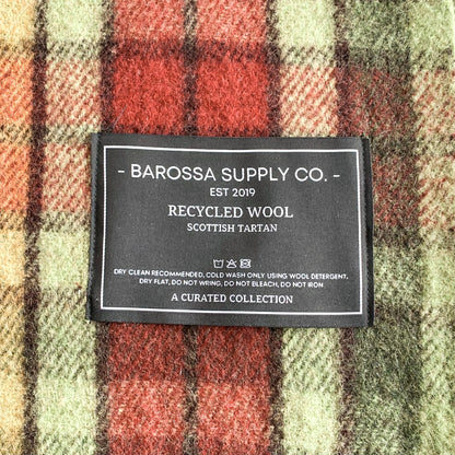 Buchanan Autumn - Recycled Wool Blend Scottish Tartan Blanket.