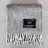 Luxe Herringbone Blanket Wrap - Medium Grey