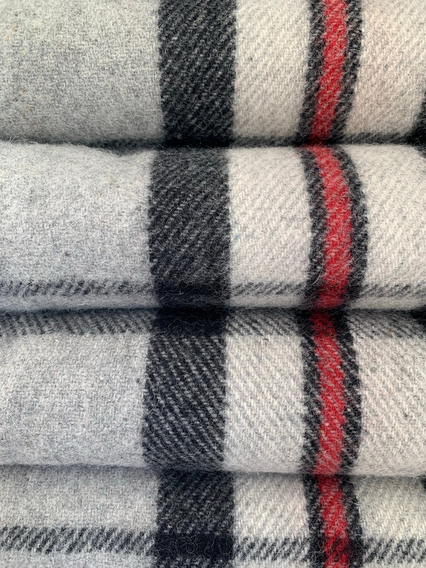 Thomson Grey - Recycled Wool Blend Scottish Tartan Blanket