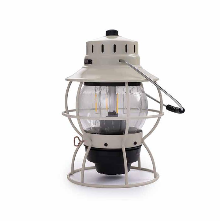 Vintage White Railroad Lantern - Barebones