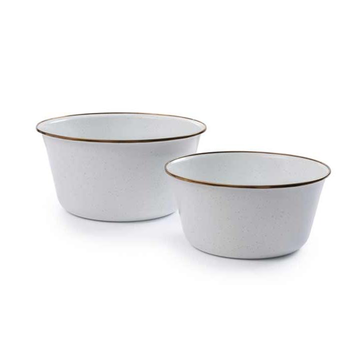 Eggshell Enamel Mixing Bowls (Set of 2) Barebones