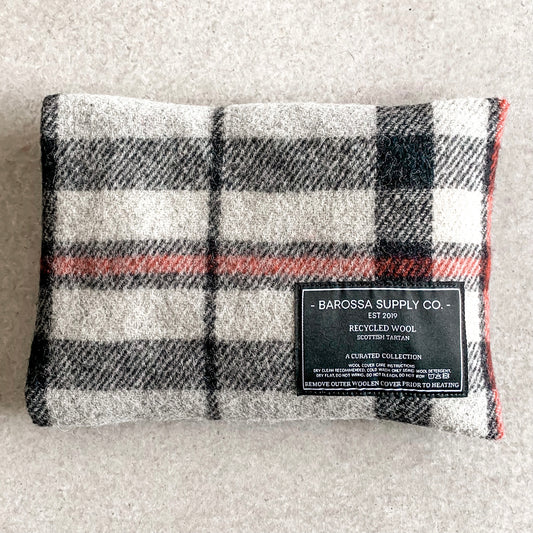 Recycled Wool Scottish Tartan Heat Pack - Thomson Grey