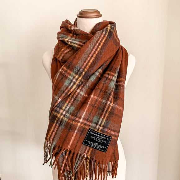 Luxe Tartan Blanket Wrap -Stewart Royal Antique