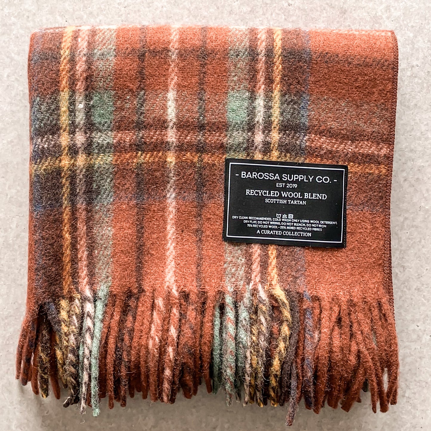 Luxe Tartan Blanket Wrap -Stewart Royal Antique