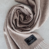 Luxe Herringbone Blanket Wrap - Dusty Rose