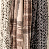 Luxe Tartan Blanket Wrap - Stewart Natural Dress