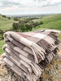 Recycled Wool Scottish Tartan Blanket - Jacob - Mocha