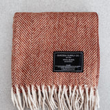 Luxe Herringbone Blanket Wrap - Rust