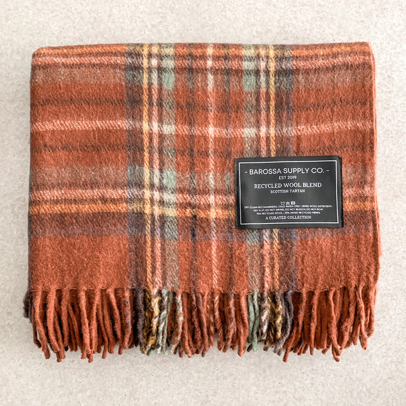 Stewart Royal Antique - Recycled Wool Blend Scottish Tartan Blanket