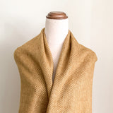 Luxe Herringbone Blanket Wrap - Mustard