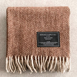 Luxe Herringbone Blanket Wrap - Chocolate