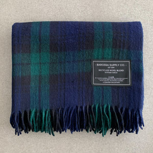 Black Watch - Recycled Wool Blend Scottish Tartan Blanket