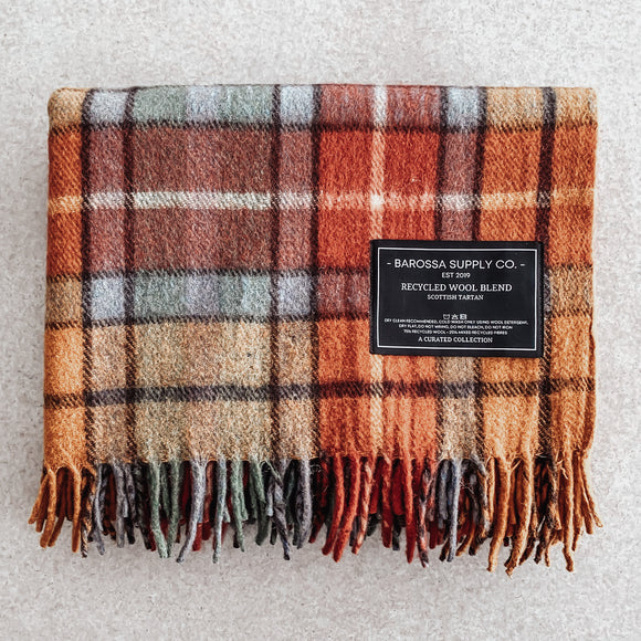 Buchanan Antique - Recycled Wool Blend Scottish Tartan Blanket