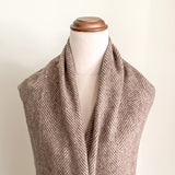 Luxe Herringbone Blanket Wrap - Natural
