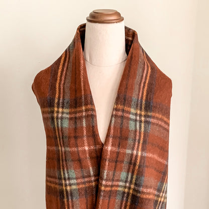 Luxe Tartan Blanket Wrap -Stewart Royal Antique