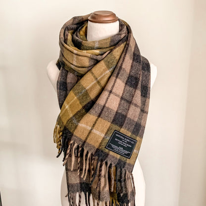 Luxe Tartan Blanket Wrap - Buchanan Natural