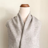 Luxe Herringbone Blanket Wrap - Snow