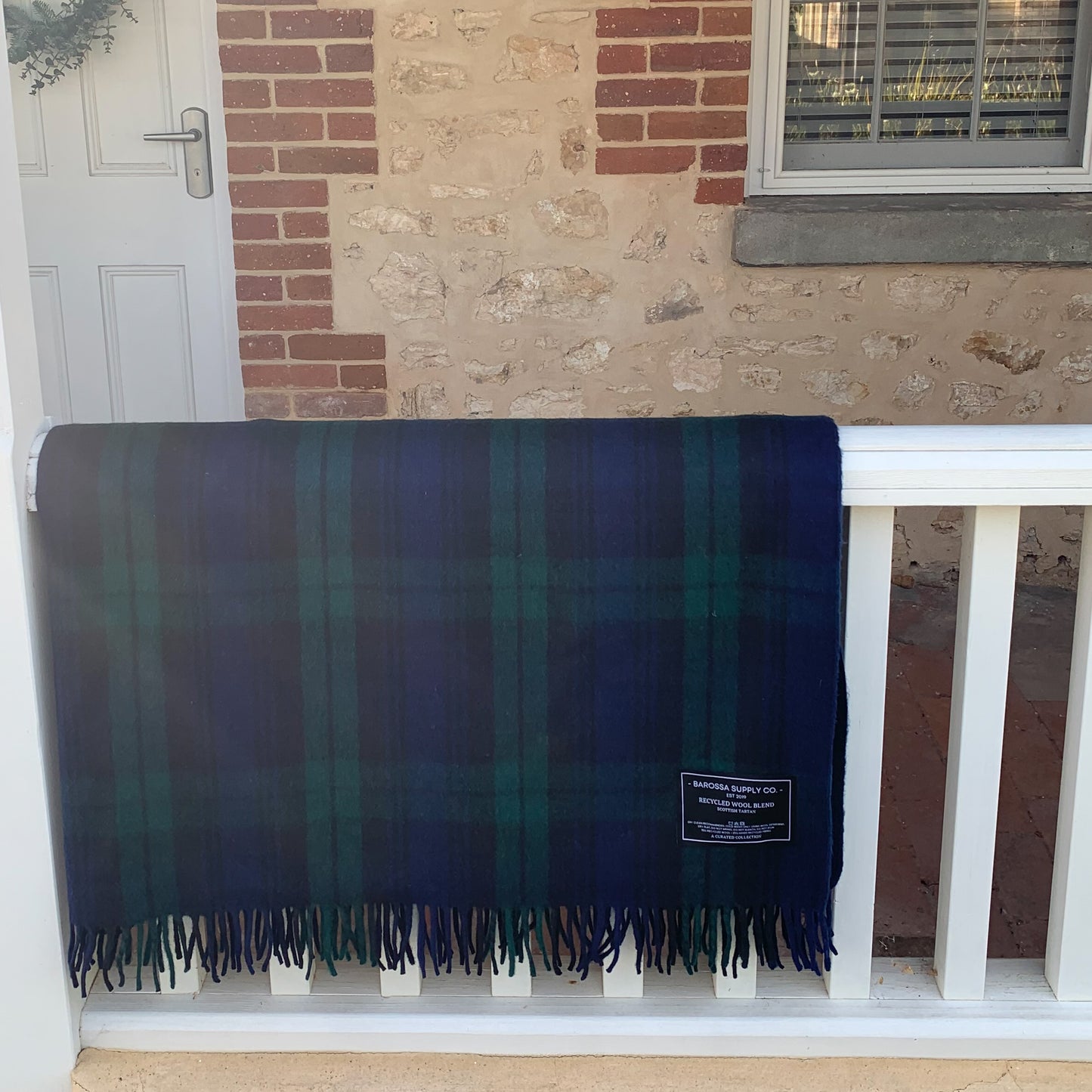 Black Watch - Recycled Wool Blend Scottish Tartan Blanket