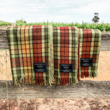 Recycled Wool Scottish Tartan Blanket - Buchanan Autumn